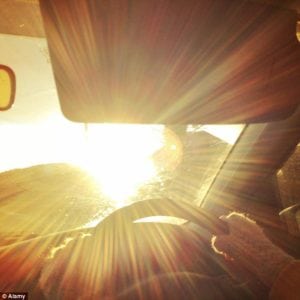 blue light blocking lenses can eliminate blinding glare from sun through car windshield